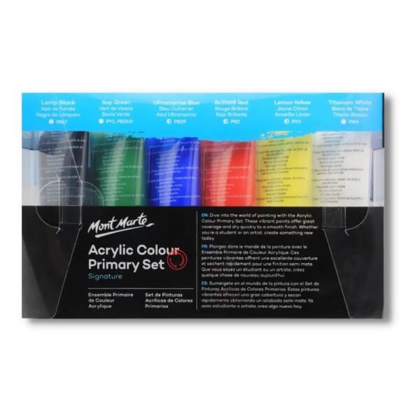 Mont Marte Acrylic Paint 6pc x 50ml Tubes