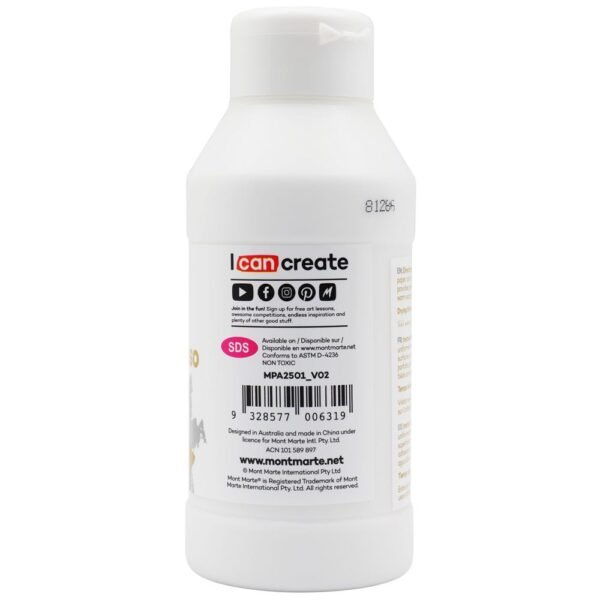 Mont Marte White Texture Gesso 250ml