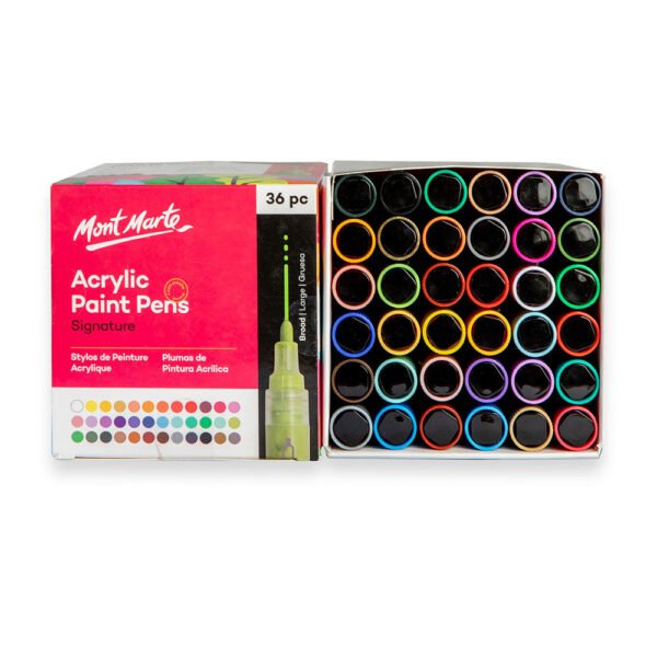 Mont Marte Acrylic Paint Pens Broad Tip 36pc