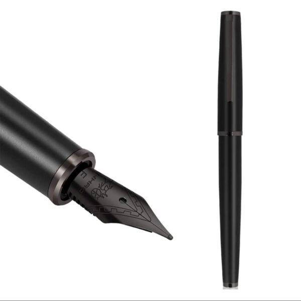 Jinhao 95 Series Metal Body Fountain Pen with Ink Refill Converter Matte Black, Fine Nib 0.5mm