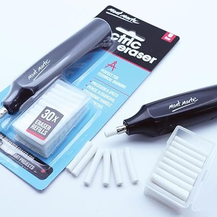 Mont Marte Electric Eraser with 30pc Erasers