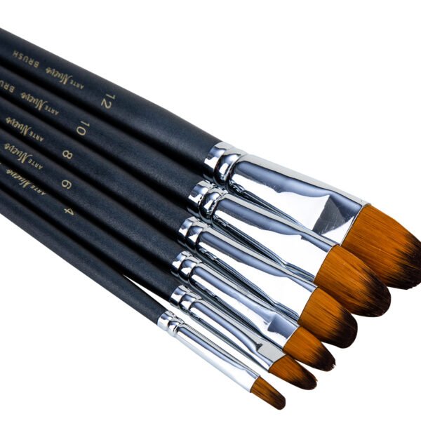 DELI 73894 NUEVO FLAT BRUSH SET 6'S