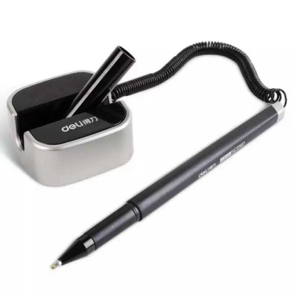 DELI E6796 BLACK DESK PEN STAND