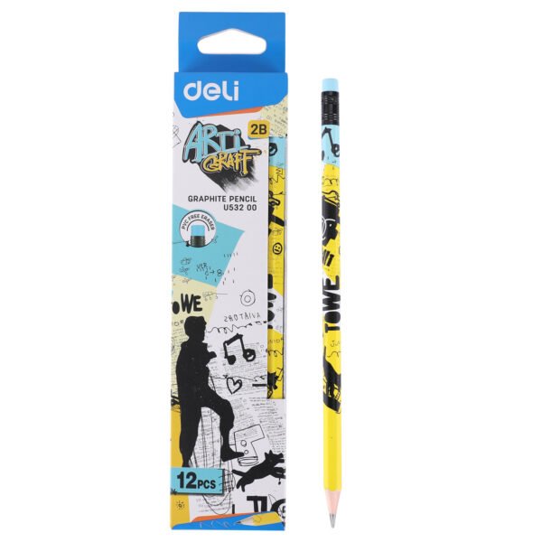 Deli EU53200 Graphite Pencil 2B 12 Ps