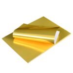 badgeGold Glossy Printable Vinyl Sticker Paper A4 Size Self-Adhesive Sheets Waterproof Quick Dry Sticker Paper for Inkjet/Laser Printer