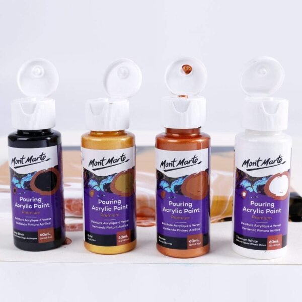 MONT MARTE Acrylic Pouring Paint Set Celestial  – 4 pieces x 60ml