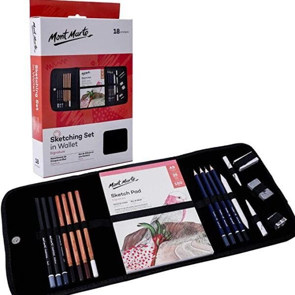 Mont Marte Sketching Set in Soft Case 18 Piece