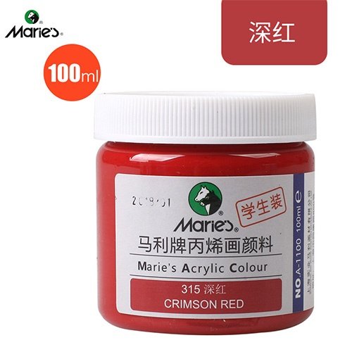 Maries Acrylic Color 100ML  Crimson Red