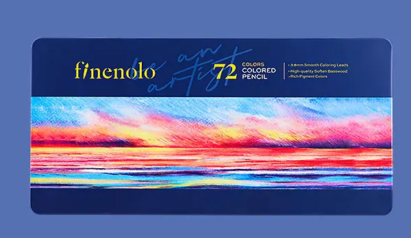 Deli Finalino Water color pencil 72 Colored Wooden Pencil Colored Pencil Iron Box Painting Artistic Supplies For School Drawing Pencil Set