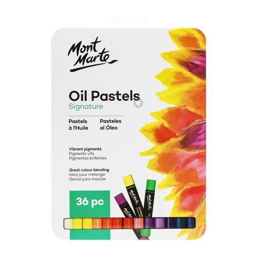Mont marte Premium 36 Pcs Oil Pastels in Tin Premium