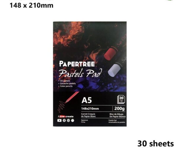 This pastel pad designed with high quality paper. It offers excellent tooth for all drawing techniques such as pencil, pen & ink, pastel and charcoal. With a heavy 200gsm weight these pads are so versatile and become an artist choice.