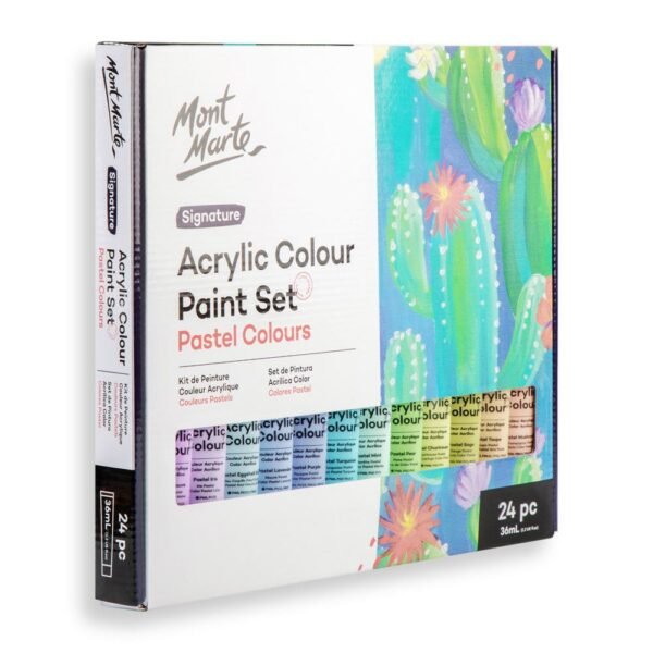 Mont marte Acrylic Color Pastel Paint Set  24pc x 36ml