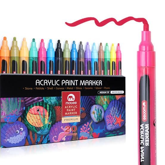 Mobee Acrylic Paint pens| Set of 20