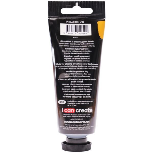 Mont Marte Dimension Acrylic 75ml-Yellow Ochre