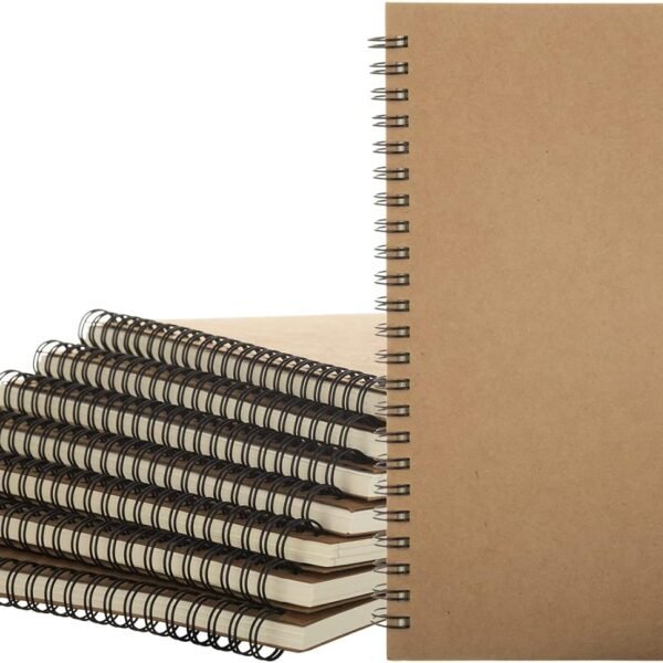 Brown cover Spiral Sketch Book note book  suitable for sketch oil pastel and drawing