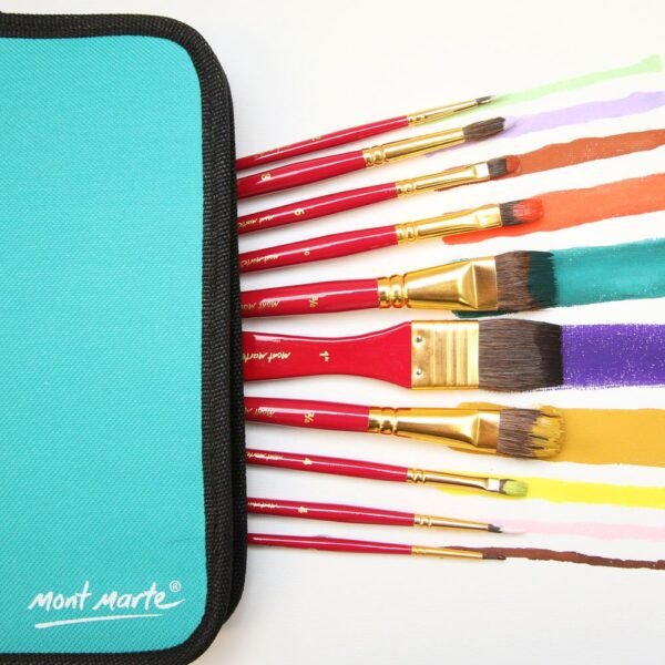 Mont marte water color Brush set with wallet - 11 pcs brush and wallet