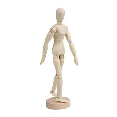 1Pc 5.5 , 8 , 12 Inch Sketch Wooden Man Model Artist Movable Limbs Doll Wood Carving Man Wooden Toy Art Draw Action Figure Mannequin