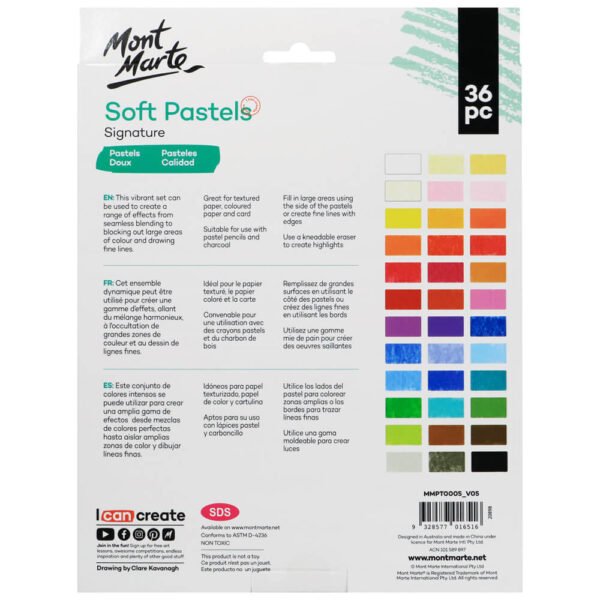 Mont Marte Soft Pastels 36pc