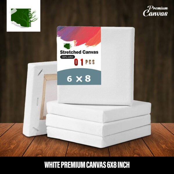 White Premium Canvas 6x8 inch