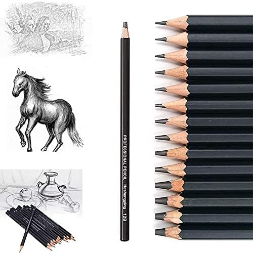 Kasimir Drawing Pencils 12pcs/set 12B  Graphite Sketching Pencils Professional Sketch Pencils Set for Drawing