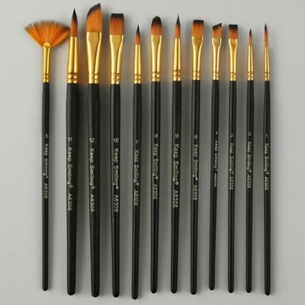 Keep Smiling Artist Paint Mix Brush 12 Pcs Set