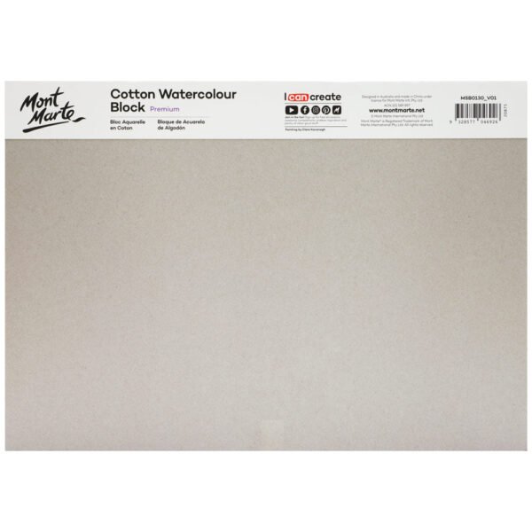 Mont Marte Cotton Watercolour Paper Pad 300gsm A3 12 Sht