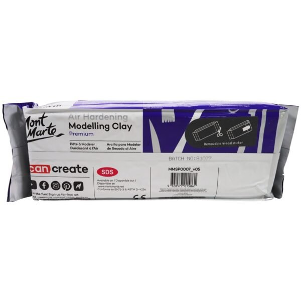 Mont Marte Air Hardening Modelling Clay-White 2kgs