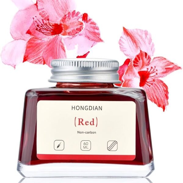 Hongdian Fountain Pen Bottled Ink Red, 60ml