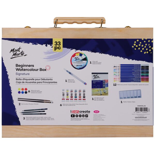 Mont Marte Beginners Watercolor Box 33pc