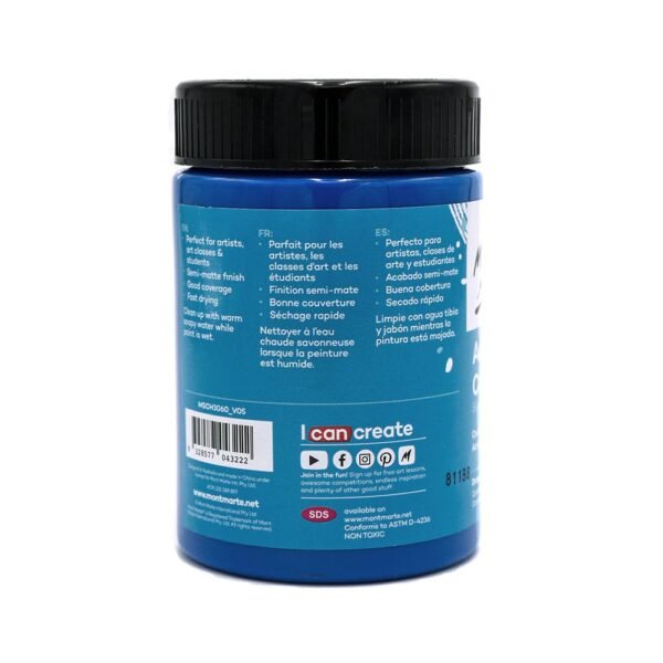 Mont Marte Acrylic Color Paint 300ml-Deep Cyan