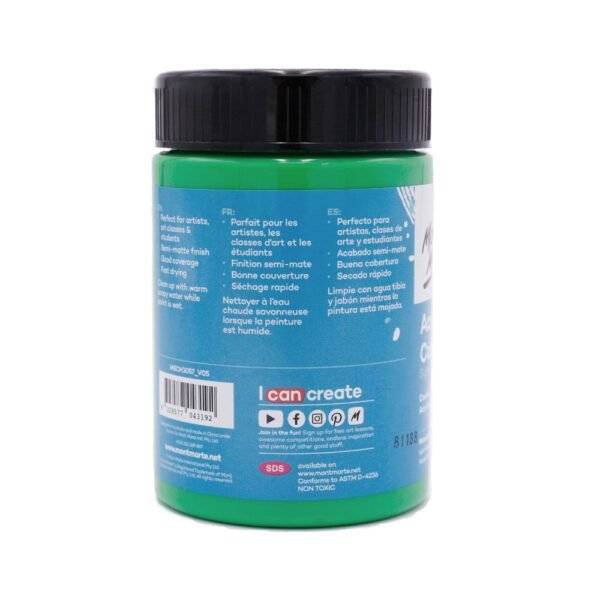 Mont Marte Acrylic Color Paint 300ml-Monastral Green