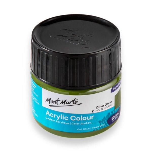 Mont Marte Acrylic Color Paint 100ml-Olive Green