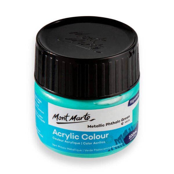 Mont Marte Acrylic Color Paint 100ml-Metallic Pthalo Green