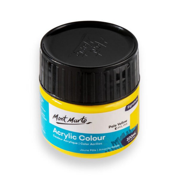 Mont Marte Acrylic Colour Paint 100ml-Pale Yellow