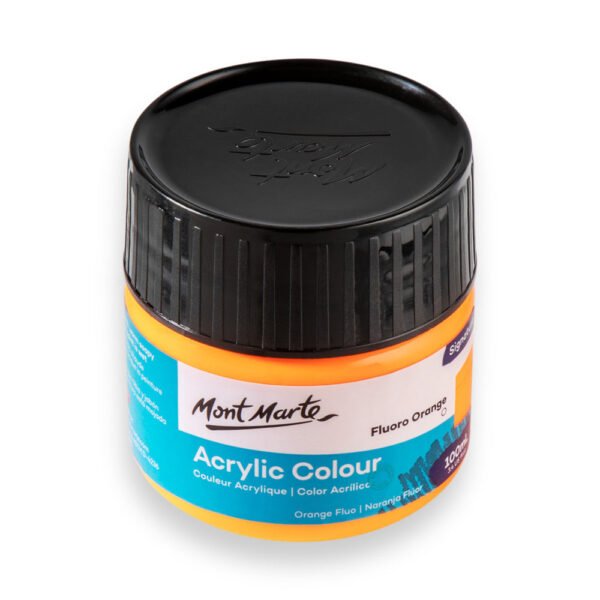 Mont Marte Acrylic Color Paint 100ML-Fluro Orange