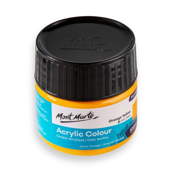 Mont Marte Acrylic Color Paint 100ml-Orange Yellow