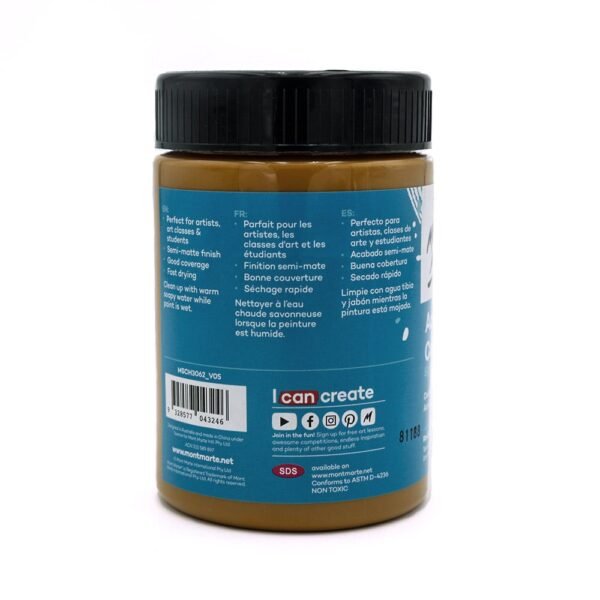 Mont Marte Acrylic Color Paint 300ml-Raw Sienna