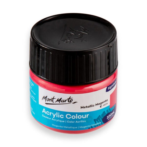 Mont Marte Acrylic Color Paint 100ml-Mettalic Magenta