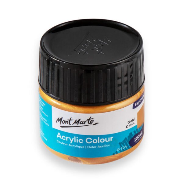 Mont Marte Acrylic Colour Paint 100ml-Gold