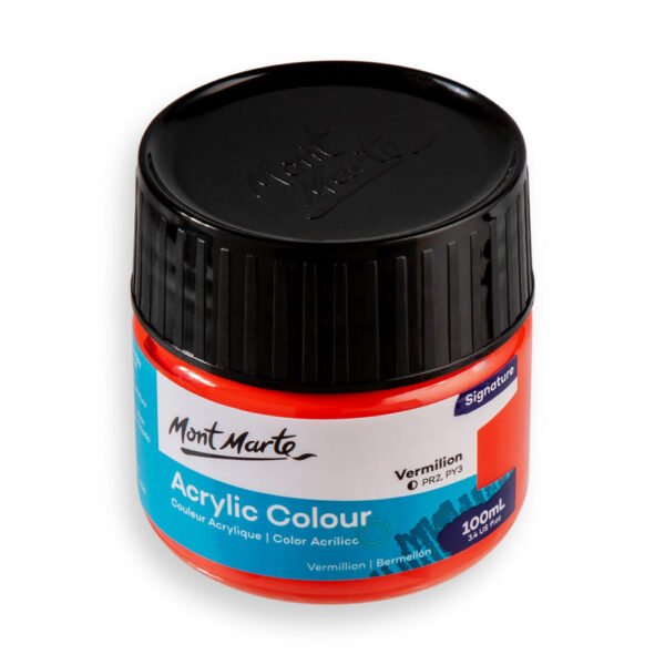 Mont Marte Acrylic Colour Paint 100ml-Vermilion