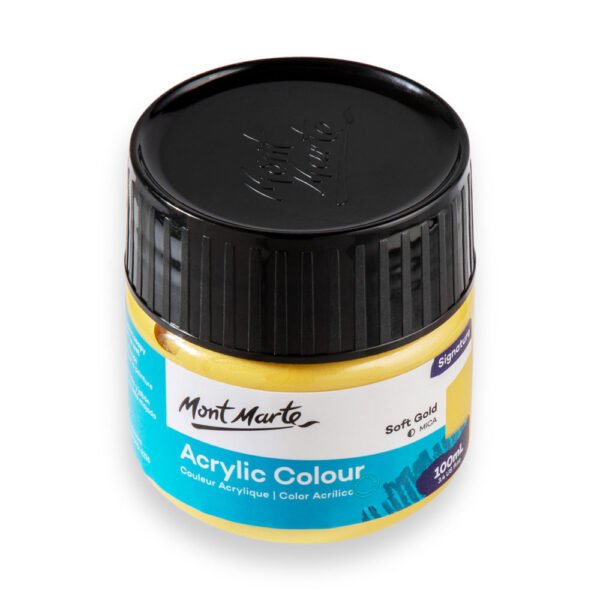 Mont Marte Acrylic Color Paint 100ML-Soft Gold