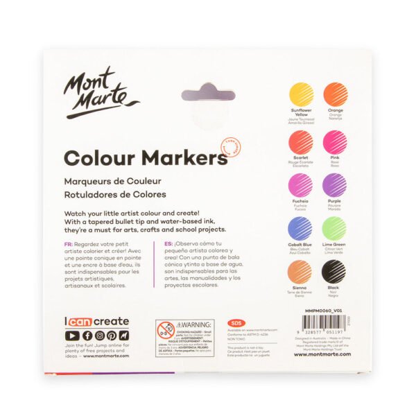 Mont Marte Colour Markers 10pc