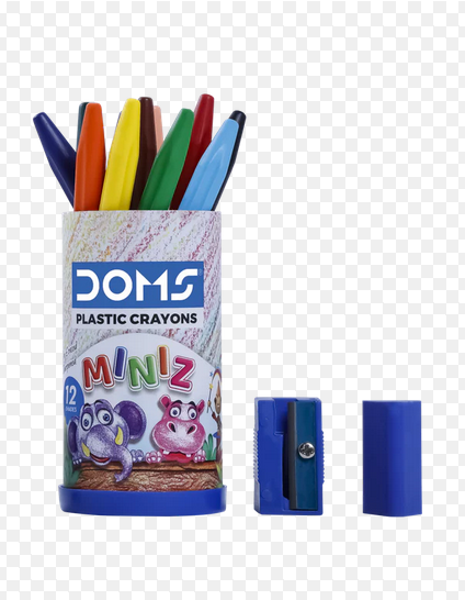 DOMS Plastic Crayons 12 Shades Miniz