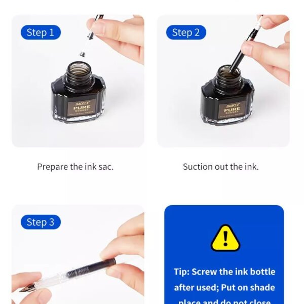 BAOKE Pure Fountain Pen Refill Ink 40ml Dark Blue(MS213)