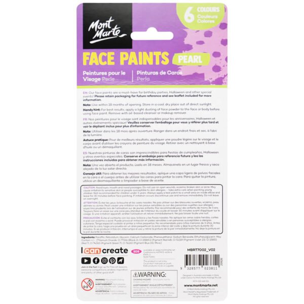 Mont Marte Kids Face Painting Set-Pearl