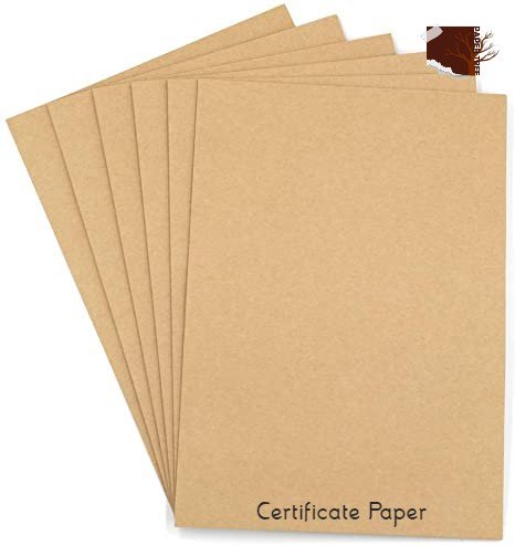 Brown Texture Kraft Certificate Print Paper A4 size 20 Pcs