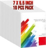 10 pcs canvas paper for acylic color water oil & gouache color 7 x 5.5 inch