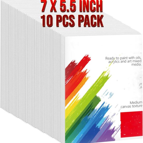 10 pcs canvas paper for acylic color water oil & gouache color 7 x 5.5 inch