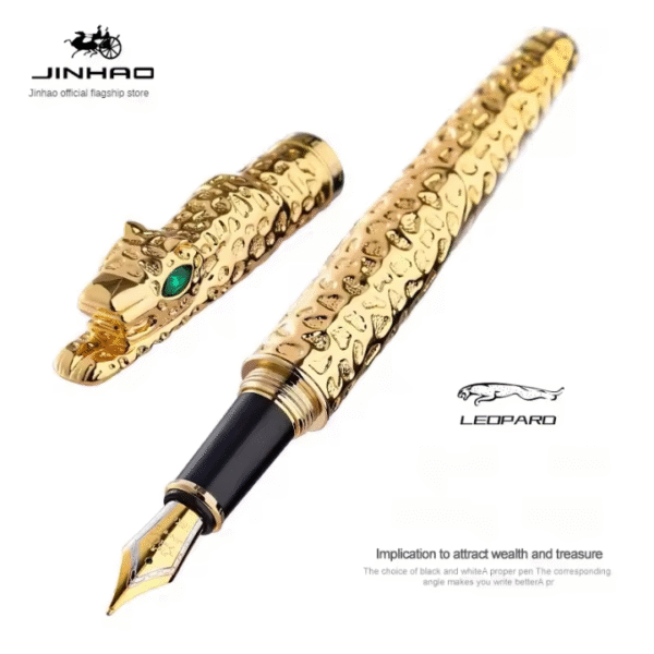 jinhao golden leopard shape fountain pen
