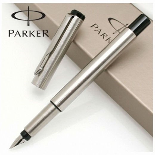 parker vector uk stainless steel fountain pen with gift box pen